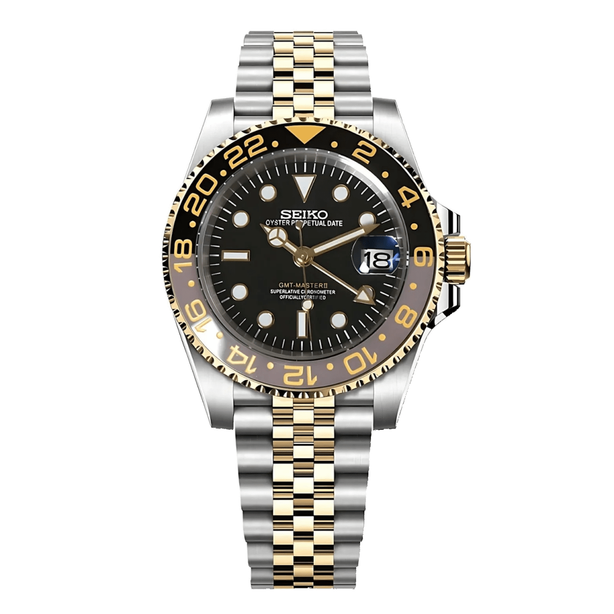 Seiko GMT Mod (Two - Tone) - OnTimeMods