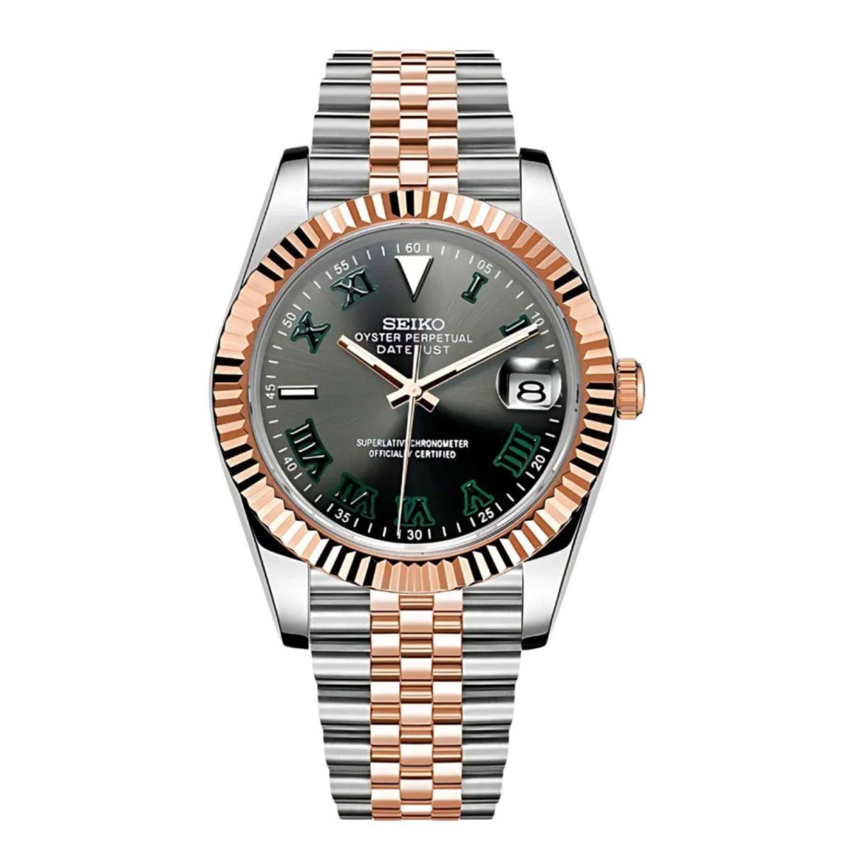 Datejust Mod (Wimbledon Two - Tone) - OnTimeMods