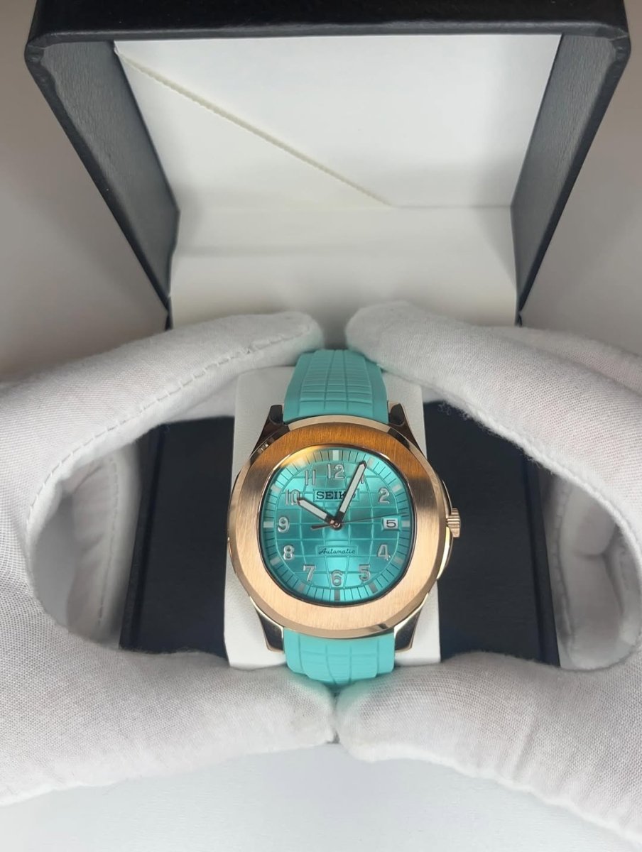 Seiko Aquanaut Mod (Rose Gold Tiffany) - OnTimeMods