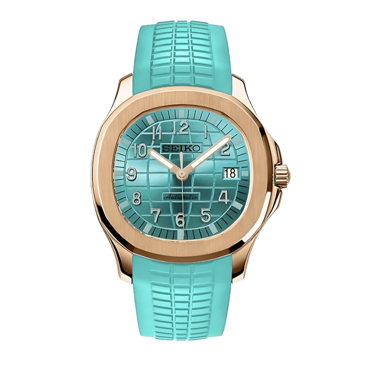Seiko Aquanaut Mod (Rose Gold Tiffany) - OnTimeMods