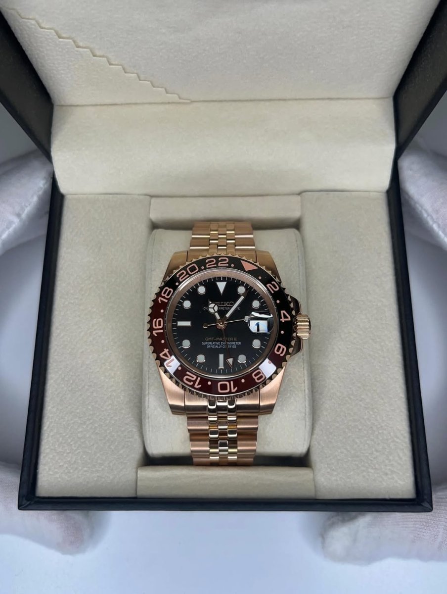 Seiko Custom GMT Mod (Rose) - OnTimeMods
