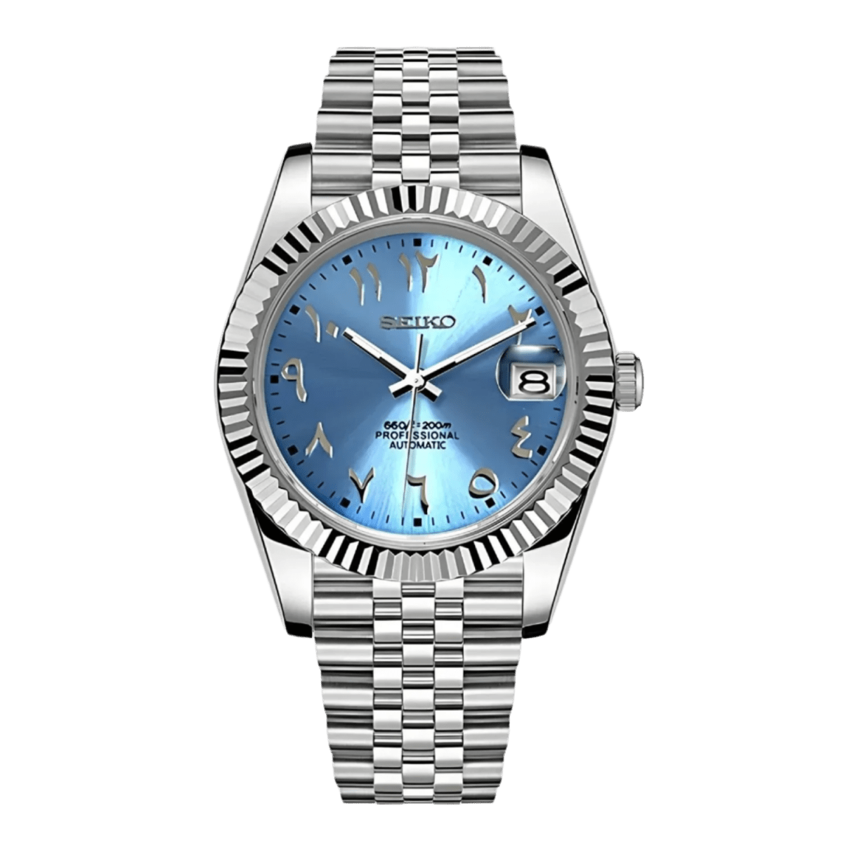 Seiko Datejust Mod (Arabic Arctic) - OnTimeMods