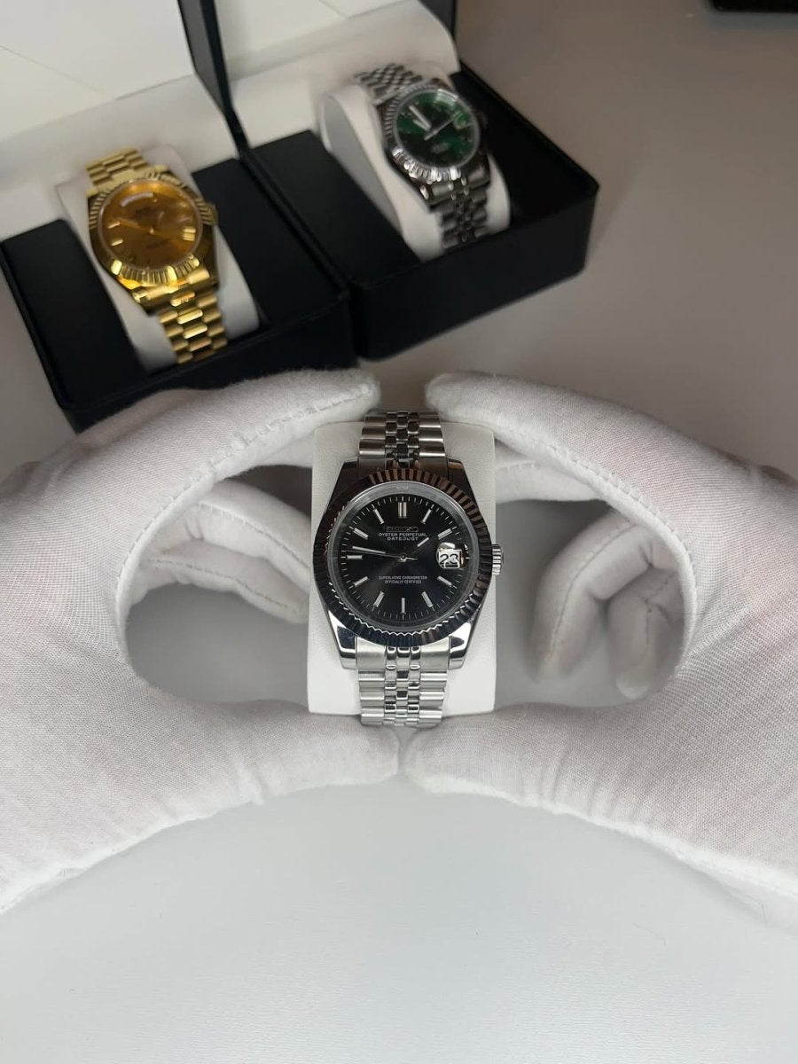 Seiko Datejust Mod (Classic Black) - OnTimeMods