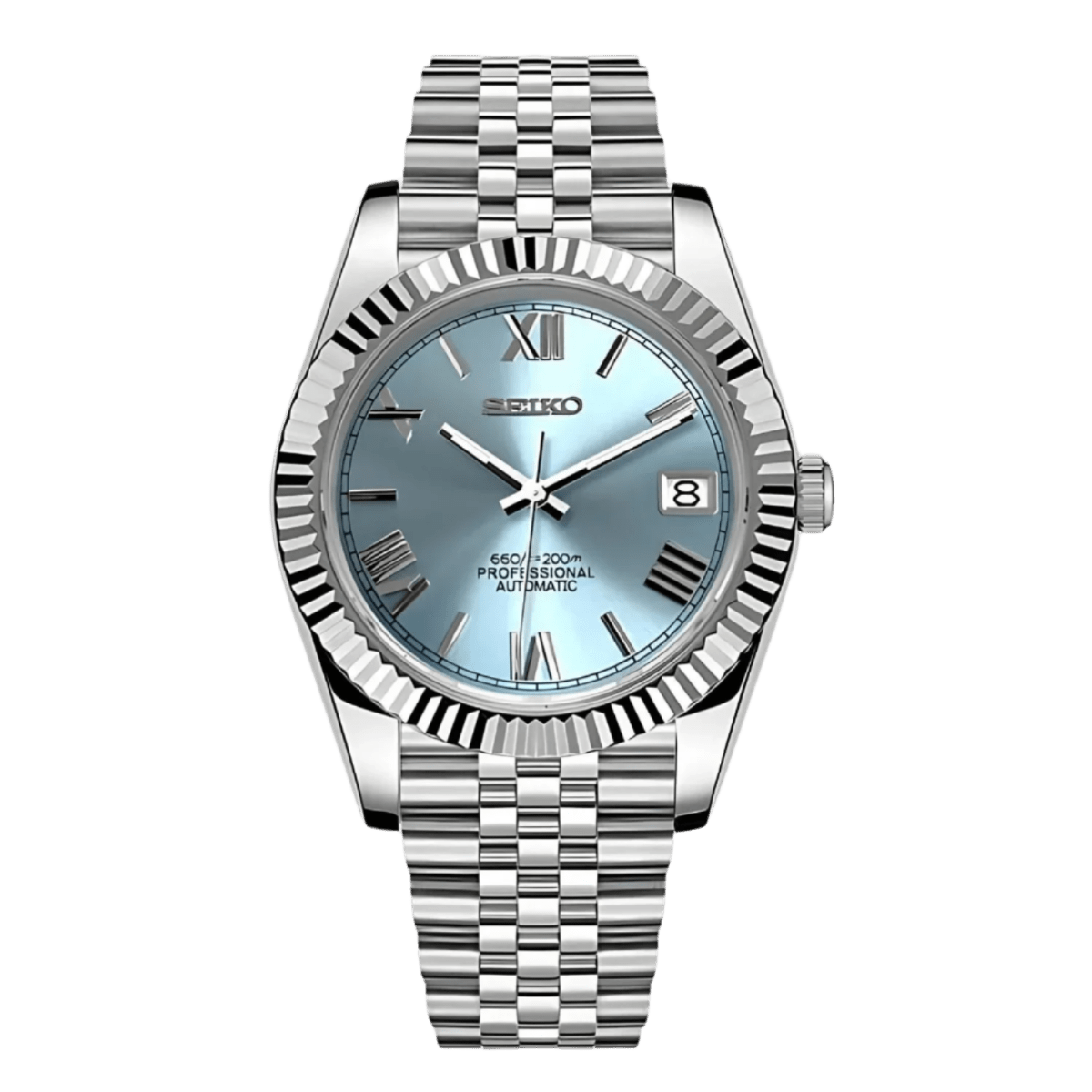 Seiko Datejust Mod (Roman Arctic) - OnTimeMods