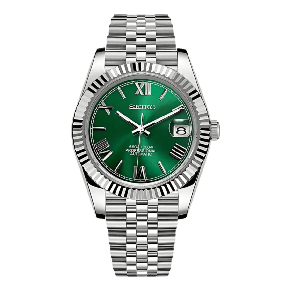 Seiko Datejust Mod (Roman Green) - OnTimeMods