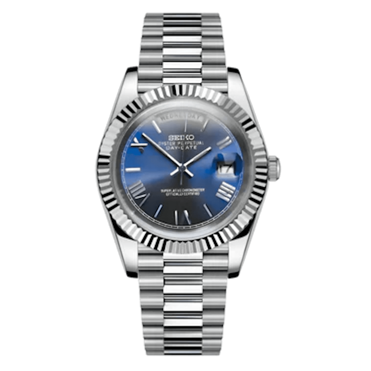 Seiko Day - Date Mod (Blue) - OnTimeMods