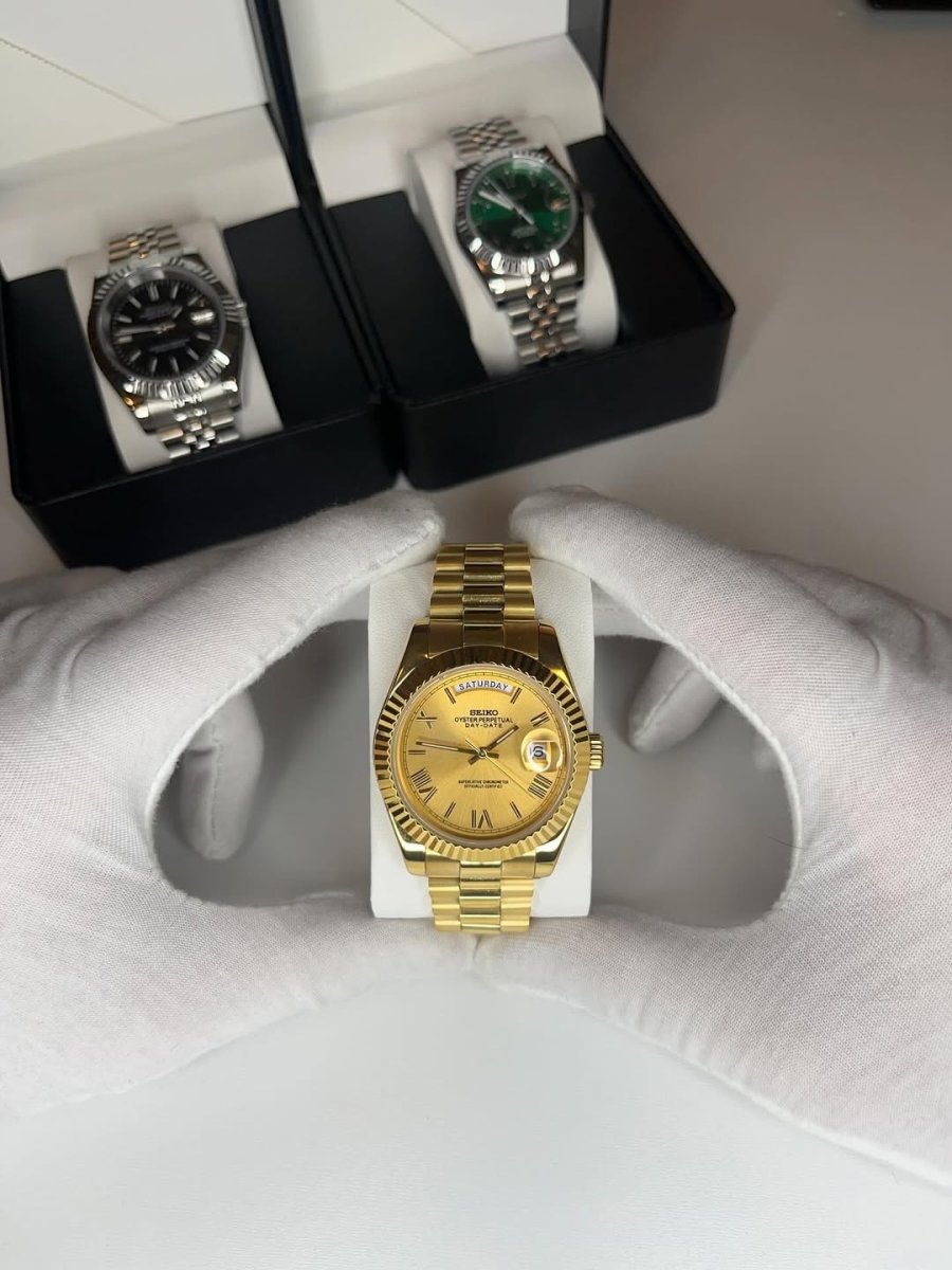 Seiko Day - Date Mod (Gold) - OnTimeMods