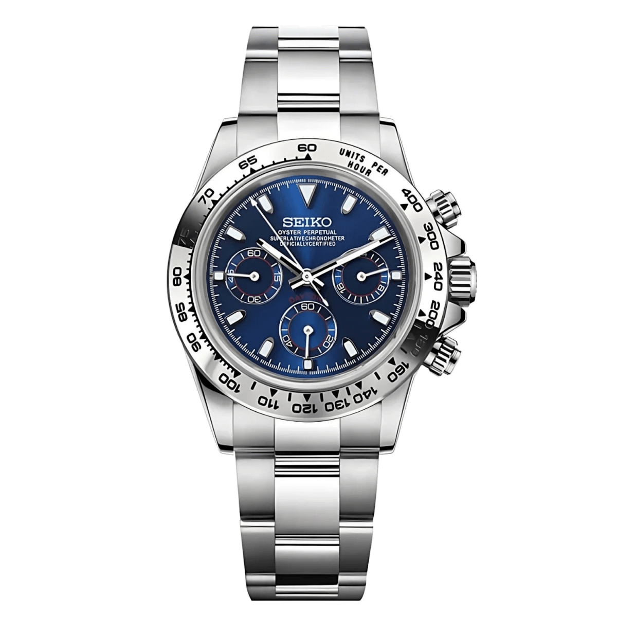 Seiko Daytona Mod (Blue) - OnTimeMods
