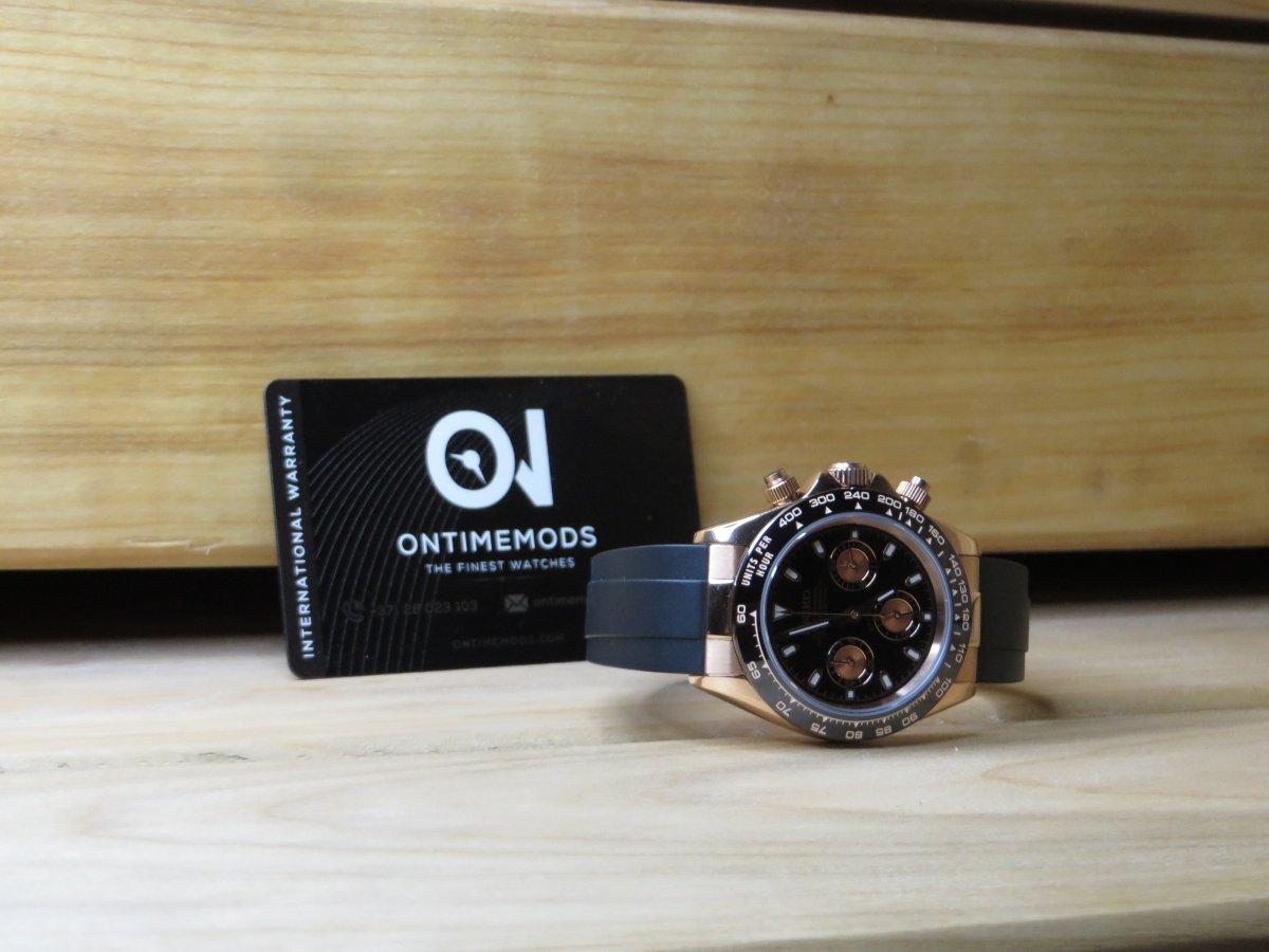 Seiko Daytona Mod (Rose Gold) - OnTimeMods