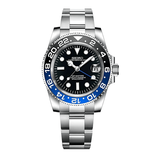 Seiko GMT Mod (Blue) - Wristwatch - OnTimeMods