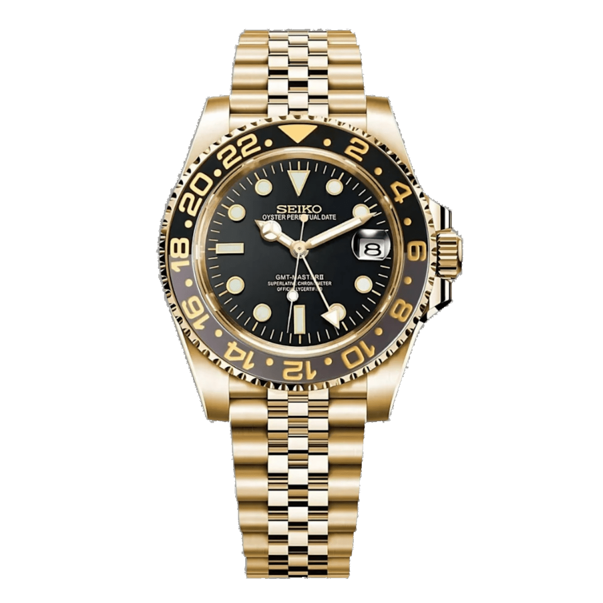 Seiko GMT Mod (Gold) - OnTimeMods