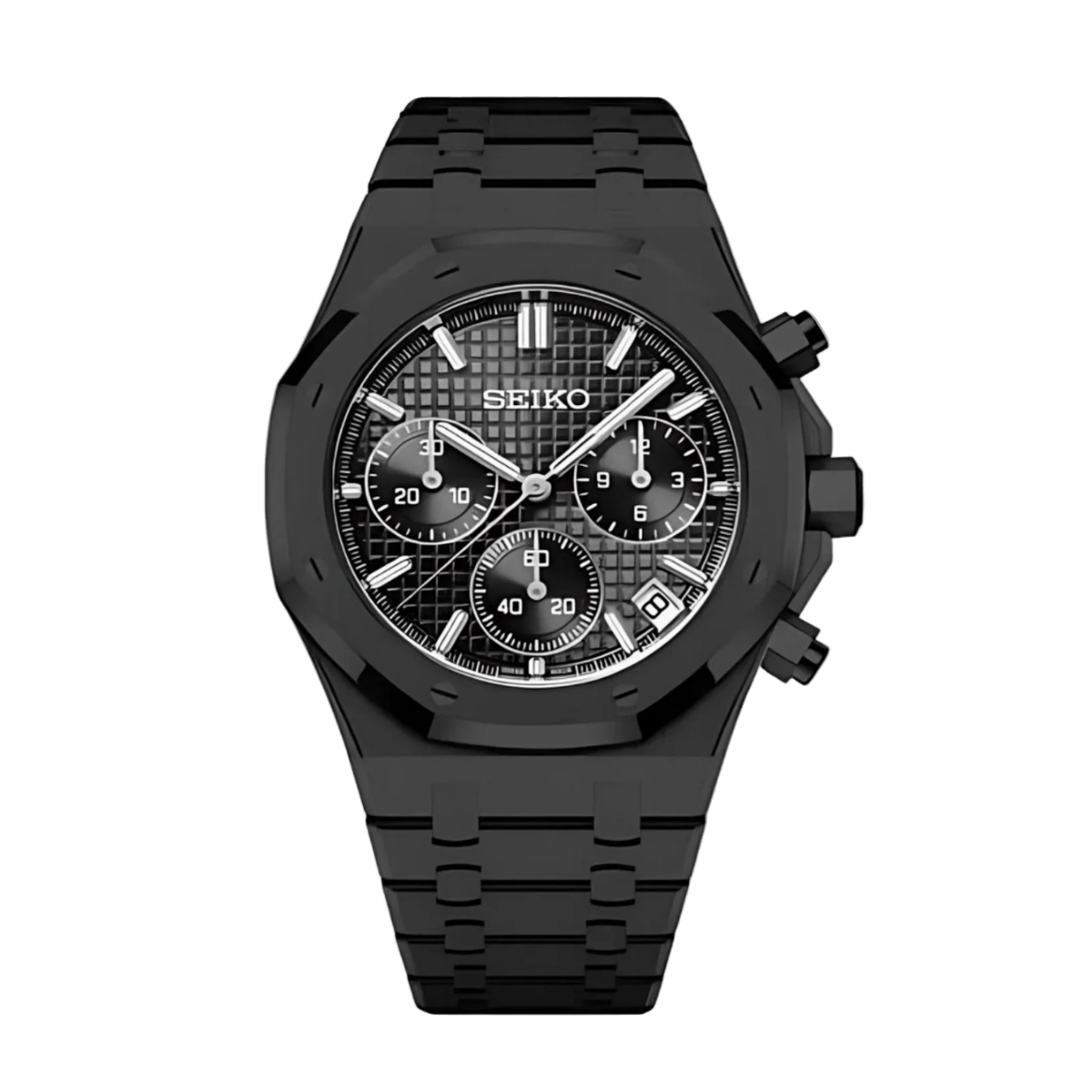Seiko Royal Oak Chrono Mod (Blacked - Out) - OnTimeMods