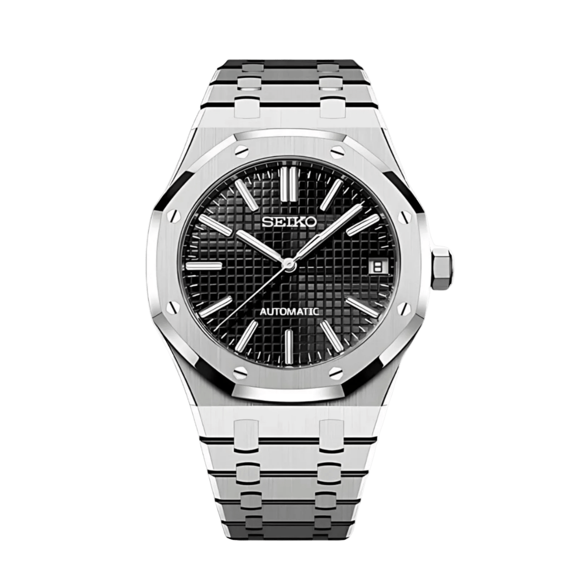 Seiko Royal Oak Mod (Black) - OnTimeMods